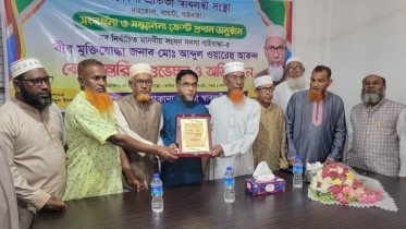 বীর মুক্তিযোদ্ধা আব্দুল ওয়াহেদ আকন্দ এমপিকে বর্ণাঢ্য সংবর্ধনা
